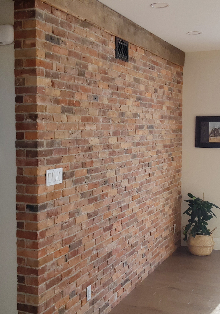 interior brick wall accent